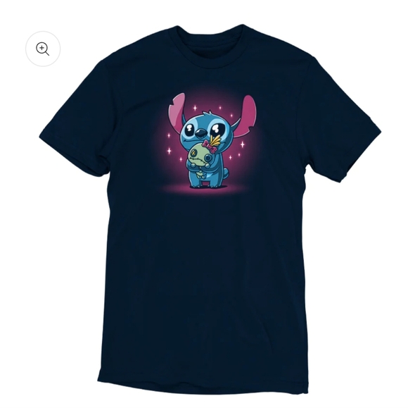 Disney Tops - Disney Stitch and Scrump Cotton Graphic T-Shirt by Teeturtle